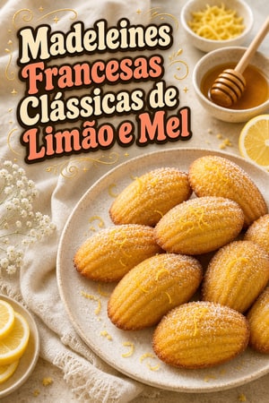 Madeleines Francesas Clássicas de Limão e Mel