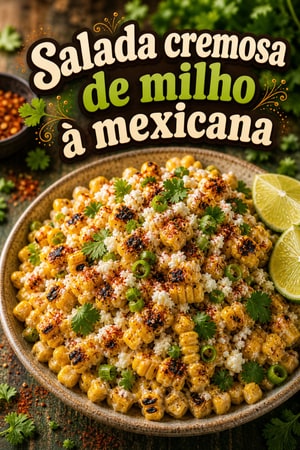 Salada Cremosa de Milho Mexicano (Estilo Esquites) — Cotija