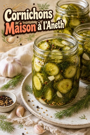 Cornichons Maison Croquants à l'Aneth et à l'Ail