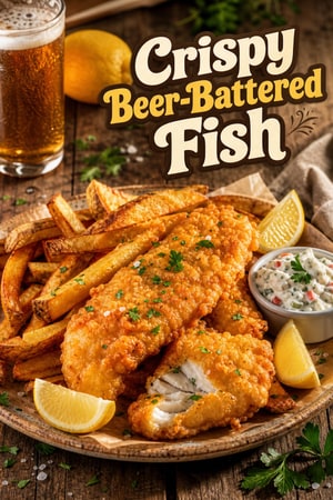 Crispy Beer-Battered Fish with Triple-Cooked Hand-Cut Chips