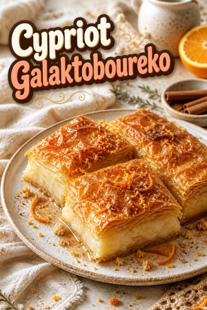 Traditional Cypriot Galaktoboureko with Citrus Syrup