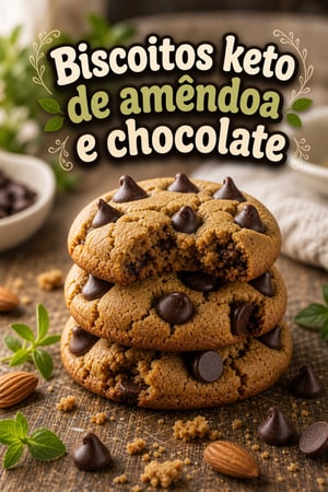 Biscoitos mastigáveis de manteiga de amêndoa keto fáceis