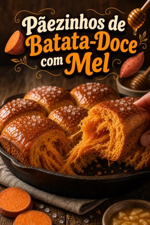 Pãezinhos de Batata-Doce Fofinhos com Manteiga de Mel