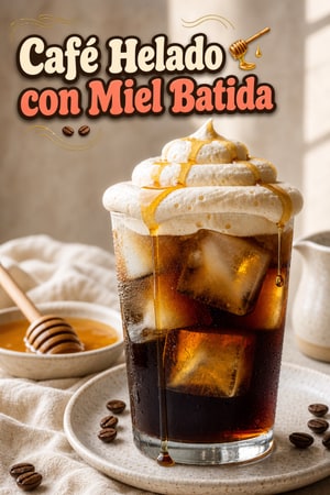 Café Helado con Espuma de Miel Batida y Crema Perfecta