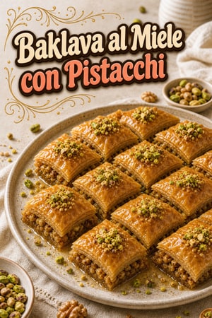 Baklava Classica con Noci, Pistacchi e Miele Profumato