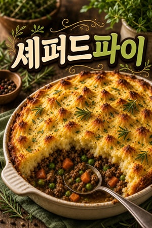 가족과 함께 즐기는 부드러운 체다와 로즈마리로 완성한 클래식 브리티시 셰퍼드파이 레시피