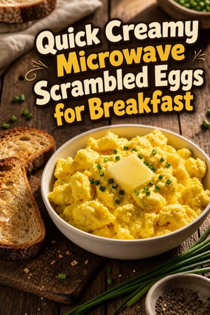 Quick Creamy Microwave Scrambled Eggs for Breakfast
