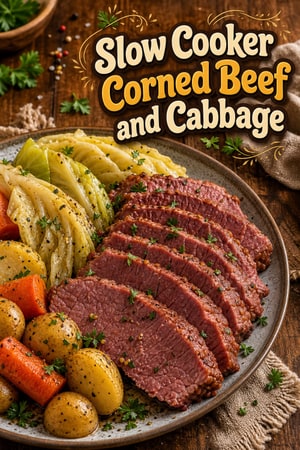 Slow Cooker Corned Beef and Cabbage with Potatoes