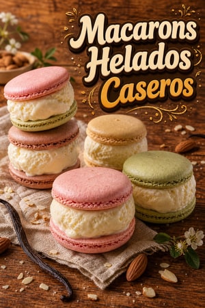 Sándwiches de Macarons con Helado Artesanal