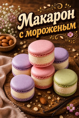 Макарон с мороженым: пошаговый рецепт изысканного десерта