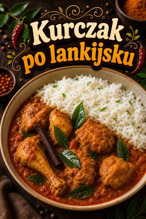 Autentyczne lankijskie curry z kurczakiem i ryżem basmati