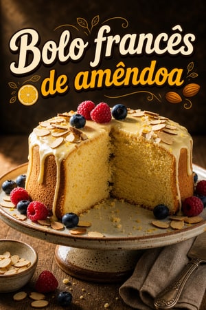 Gâteau de Pâques: Bolo francês de amêndoa e limão para Páscoa