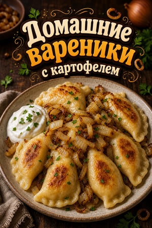 Домашние пероги с картофелем, сыром и жареным луком