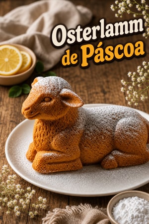 Osterlamm Tradicional Alemão — Bolo de Cordeiro de Páscoa