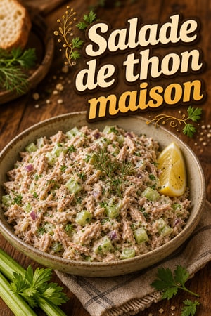 Salade de thon maison classique au céleri et herbes