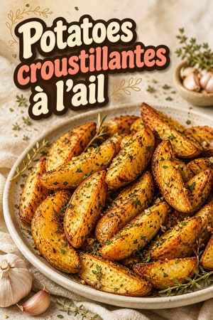 Potatoes wedges croustillantes à l'ail et aux herbes