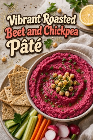 Vibrant Roasted Beet and Chickpea Pâté with Fresh Lemon