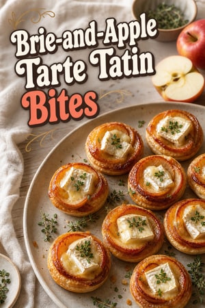 Brie-and-Apple Tarte Tatin Bites