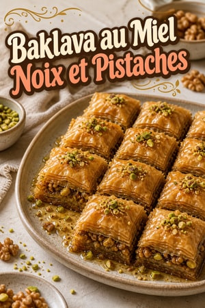 Baklava Maison aux Noix, Pistaches et Sirop de Miel