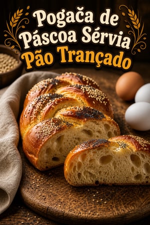Pogača de Páscoa Sérvia: Pão Trançado Rústico e Fofo