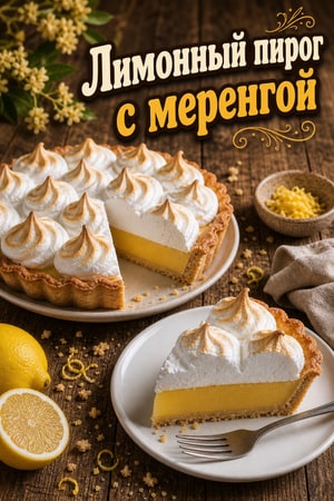 Классический лимонный меренговый пирог с масляной коркой