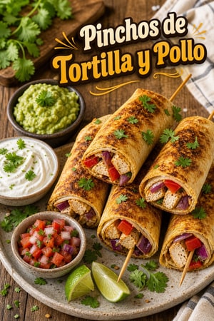 Pinchos de Tortilla en Freidora de Aire con Salsa Fresca