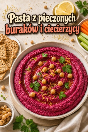 Wyrazista pasta z pieczonych buraków i ciecierzycy z cytryną