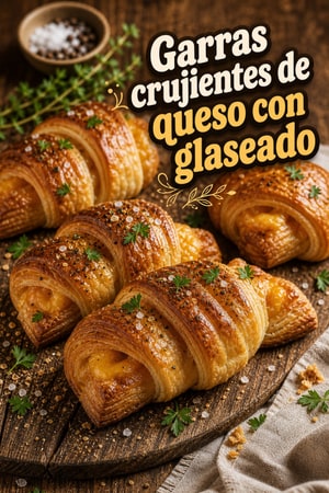 Garras crujientes de queso con glaseado de hierbas