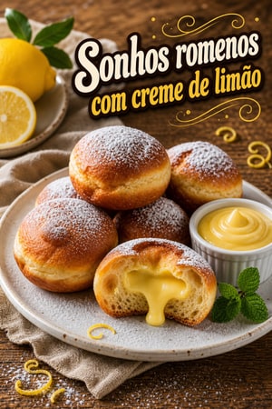 Gogosi ao Estilo Francês com Crème de Limão, Leves e Fofas