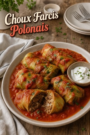 Golabki : Rouleaux de Chou Farcis à la Viande et au Riz