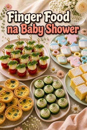 Kolorowe przekąski na baby shower — słodkie i słone