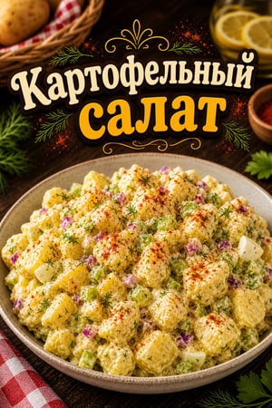 Классический кремовый картофельный салат для пикника