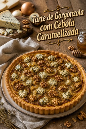 Tarte de Gorgonzola com Cebola Caramelizada