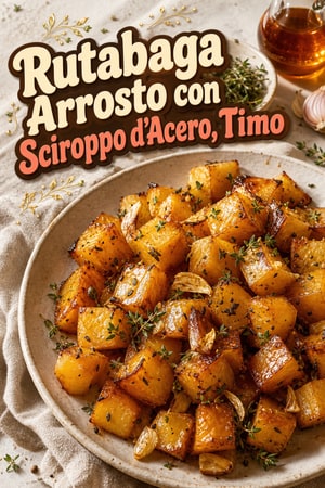 Rutabaga Arrosto con Sciroppo d'Acero, Timo e Aglio