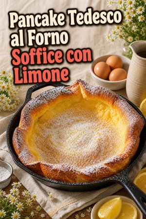 Pancake Tedesco al Forno Soffice con Limone e Zucchero