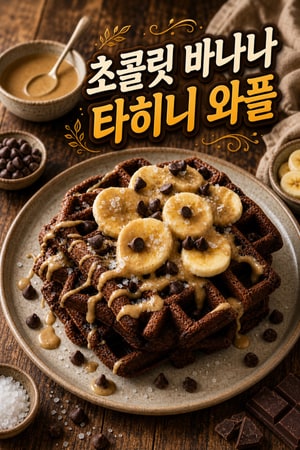 초콜릿 타히니 바나나 와플: 달콤하고 고소한 풍미의 단짠 브런치 레시피