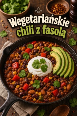 Wędzone wegetariańskie chili z fasolą z jednej patelni