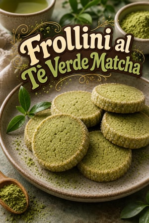 Biscotti frollini al tè verde Matcha: ricetta burrosa e fragrante