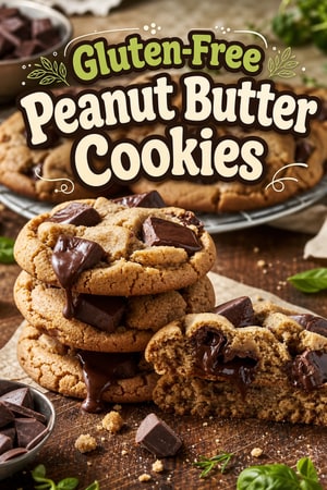 Gluten-Free Peanut Butter Cookies with Chocolate Chunks