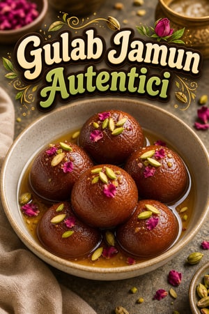 Gulab Jamun Autentici con Cardamomo e Sciroppo di Rose