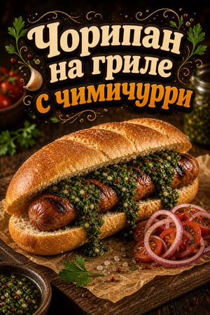 Чорипан: аргентинский сэндвич с чимичурри на гриле