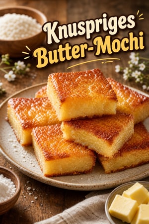 Knuspriges Butter-Mochi mit Süßreismehl