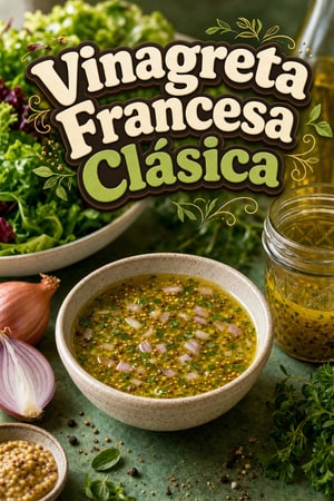 Vinagreta Francesa Clásica con Chalotas y Mostaza Dijon