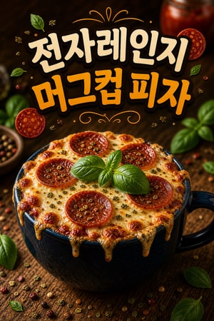 전자레인지 머그컵 피자 레시피 — 5분 준비로 만드는 촉촉하고 치즈가득한 1인용 빠른 피자