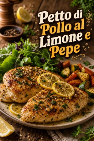 Petto di Pollo al Limone e Pepe Nero in Padella