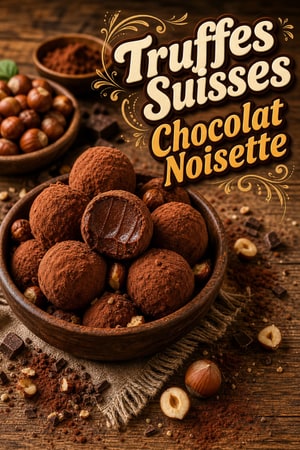 Truffes Suisses Authentiques au Chocolat et Noisettes
