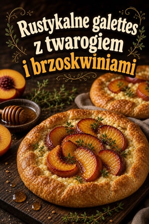 Rustykalne galettes z twarogiem i miodowymi brzoskwiniami