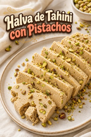 Halva de Tahini Casera con Pistachos Tostados