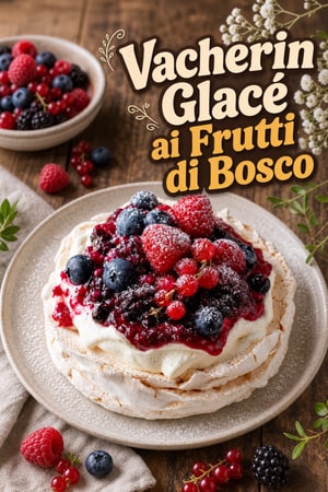 Vacherin Glacé con Crema di Vaniglia e Composta di Frutti di Bosco