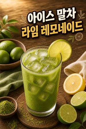 상큼한 아이스 말차 레모네이드 - 신선한 라임으로 만드는 여름 음료